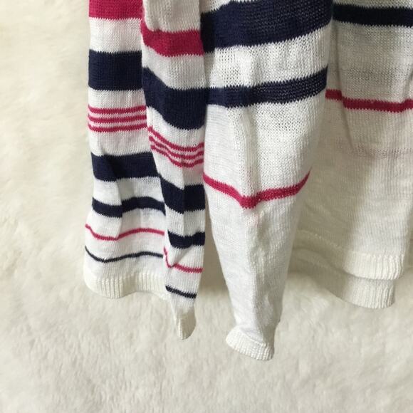 Joie White Multi-Striped Linen Sweater - Picture 7 of 9